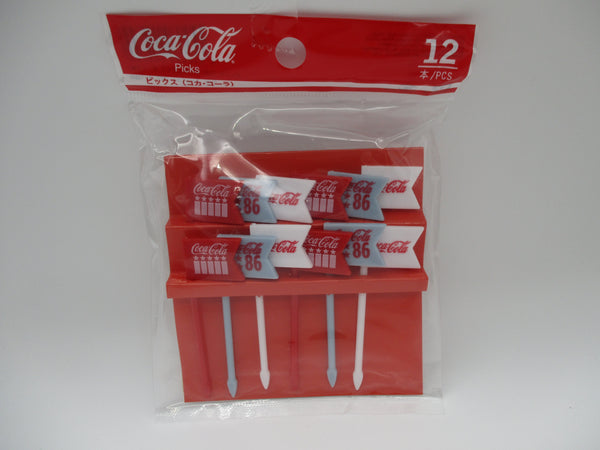 Coca cola Flag Food picks  12pcs