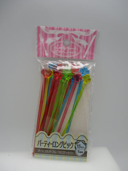 Party long Picks 15pcs 9.5cm For Pintxos lunch box