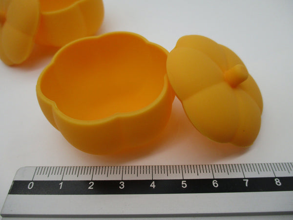 Halloween Pumpkin silicone cups with lid 2pcs