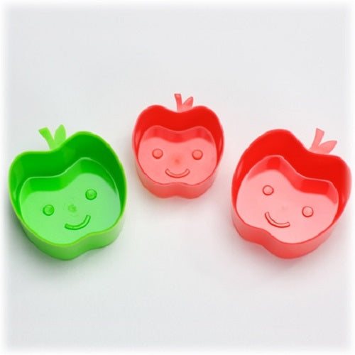 whole sale 10pack Apple Ringo Food plastic Cups Cup 3pcs for lunch box bento Shinzi Katoh