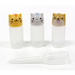 Mini Cups sauce case Tare bin tarebin Animal With Dropper 3pcs