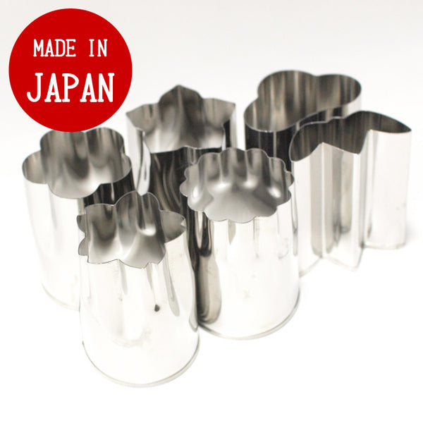 Stainless Vegetable Cookie Cutter Mold sakura ume matsu Large 6pcs made in JAPAN